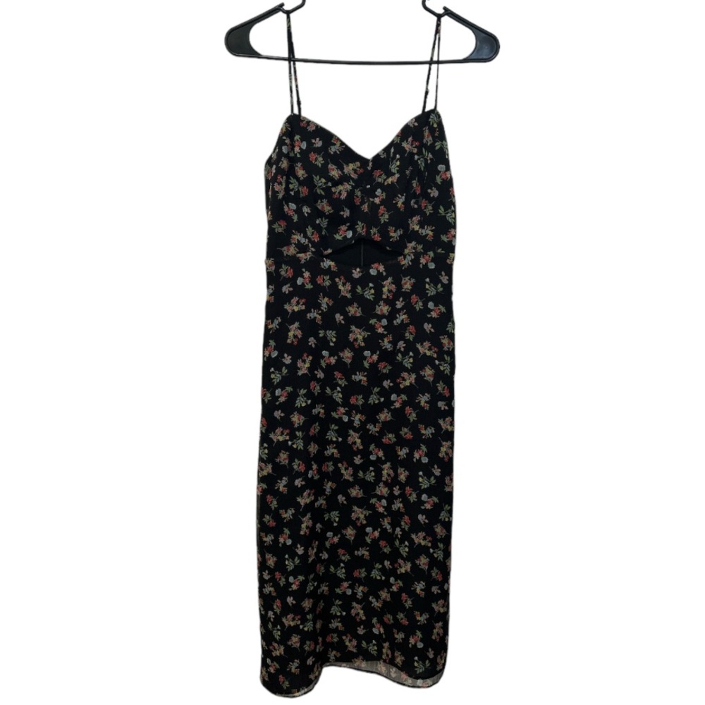 Bailey 44 Black Floral Cut Out Dress